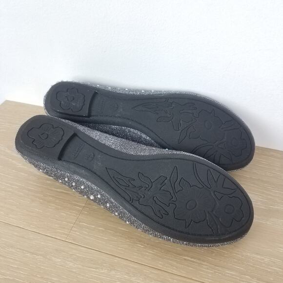 Bamboo | Rhinestone Jeweled Silver Flats 8 - Picture 7 of 7